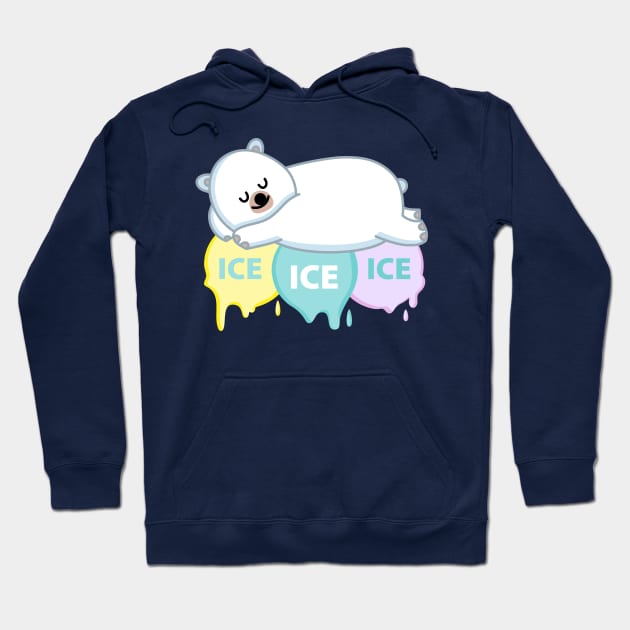 Polar bear on ice Hoodie by spontania